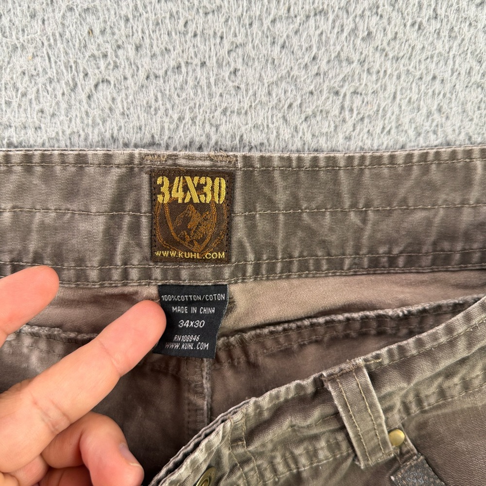 KUHL Crag Series Rebel Pants Men 32x30 Brown Rugged Outdoor Hiking Patina Dye - Picture 7 of 11